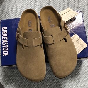 🔥 NWT Women's Mink Suede Birkenstock Boston Shoes - Narrow Fit